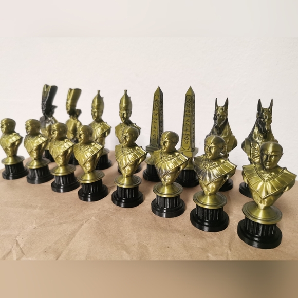 Egyptian Chess Pieces ( 32 Pieces Set- 3d Printed) - Picture 1 of 7